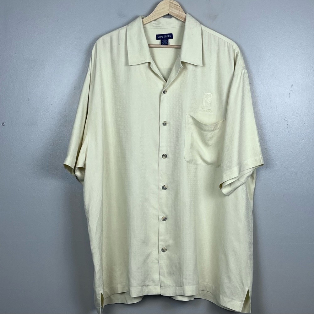 Rolls Royce Palm Beach Men's Sope Creek Silk Button Up Shirt Size XXL; Luxury